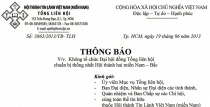 Không Tổ Chức Đại Hội Đồng Tổng Liên Hội Chuẩn Bị Thống Nhất Hội Thánh Hai Miền