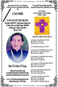 Cụ Bà Nguyễn Thị Chuộng Qua Đời