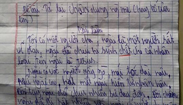 Bài Văn Làm Chứng Về Chúa Của Một Em Thiếu Niên
