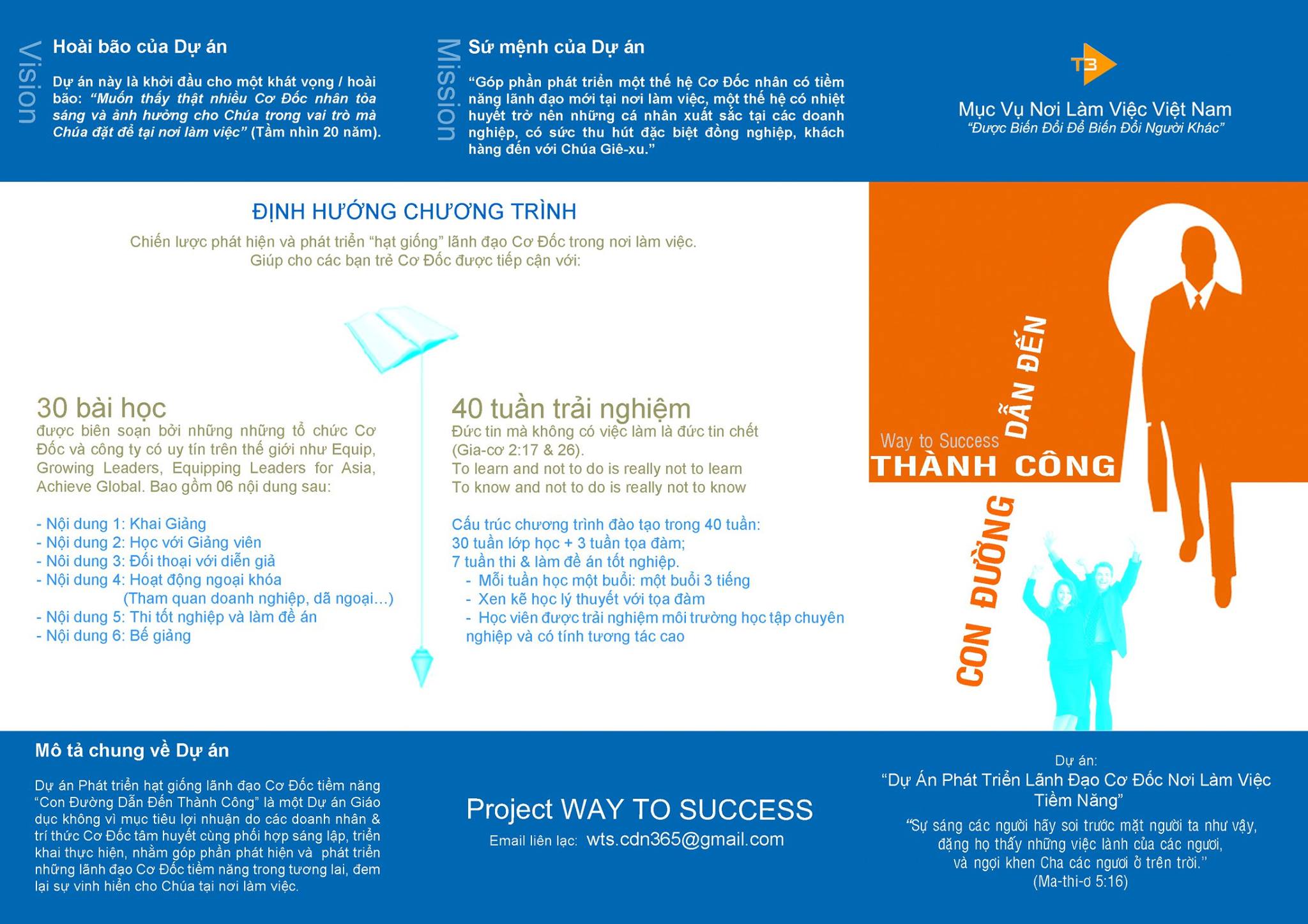 Thông Báo – Học Bổng Toàn Phần khóa học "Way to Success" 2017