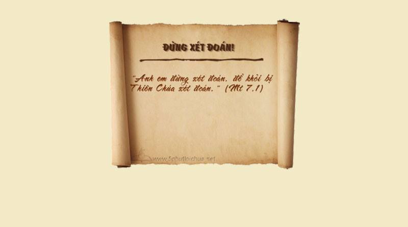 Chớ Đoán Xét