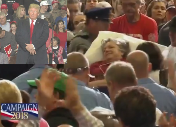 Đám Đông Tại Buổi Vận Động Của Trump Hát Bài "Ân Điển Lạ Lùng" Sau Khi Một Người Phụ Nữ Bị Ngã Xuống