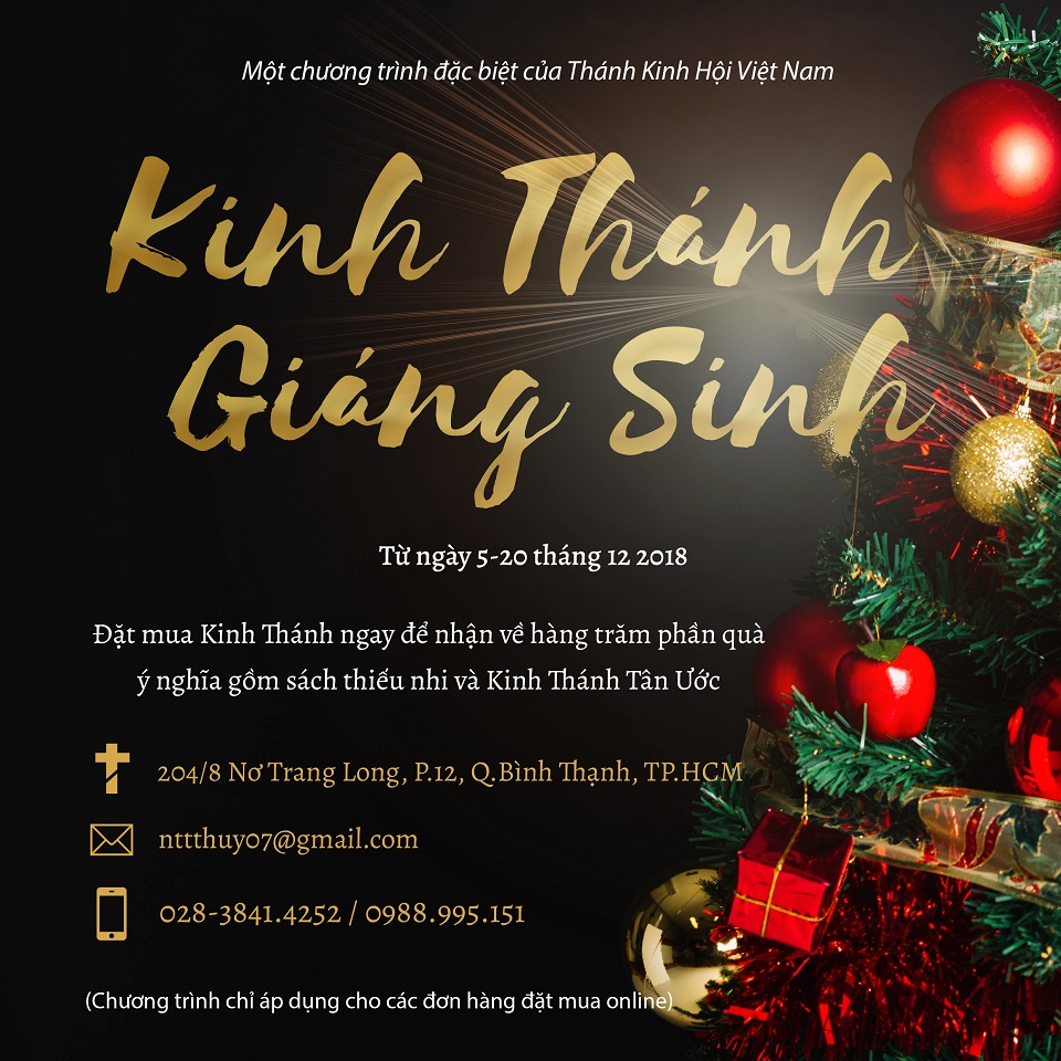 Mua Kinh Thánh và nhận quà Giáng Sinh từ Thánh Kinh Hội Việt Nam