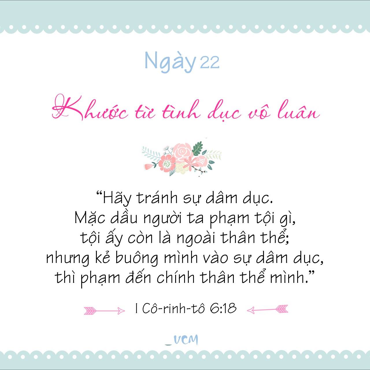 Ngày 22: Cầu Nguyện Cho Con Khước Từ Tình Dục Vô Luân