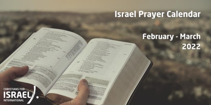 LỊCH CẦU NGUYỆN CHO ISRAEL THÁNG 3 - 2022