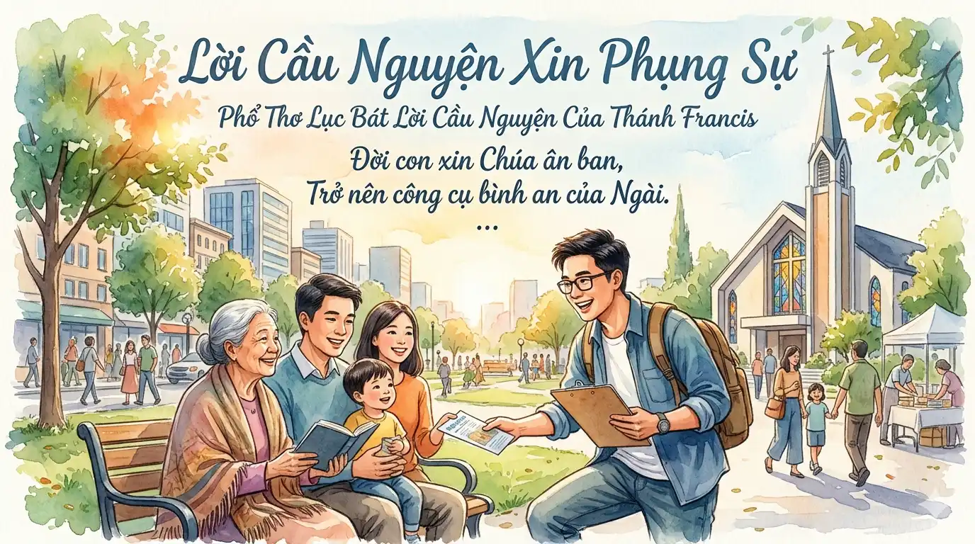 Lời Cầu Nguyện Xin Phụng Sự (Phổ Thơ Lục Bát Lời Cầu Nguyện Của Thánh Francis)