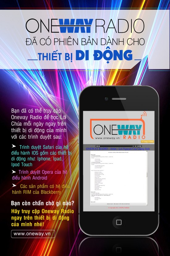 Oneway Radio với phiên bản dành cho thiết bị di động Oneway Radio với phiên bản dành cho thiết bị di động