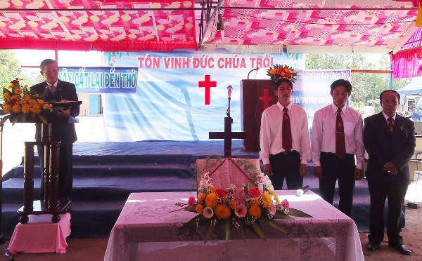 lễ khởi c&ocirc;ng, nh&agrave; thờ chi hội V&otilde; Xu