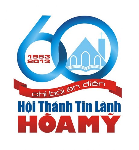 Logo của chương tr&igrave;nh Kỷ niệm 60 năm th&agrave;nh lập Hội Th&aacute;nh H&ograve;a Mỹ