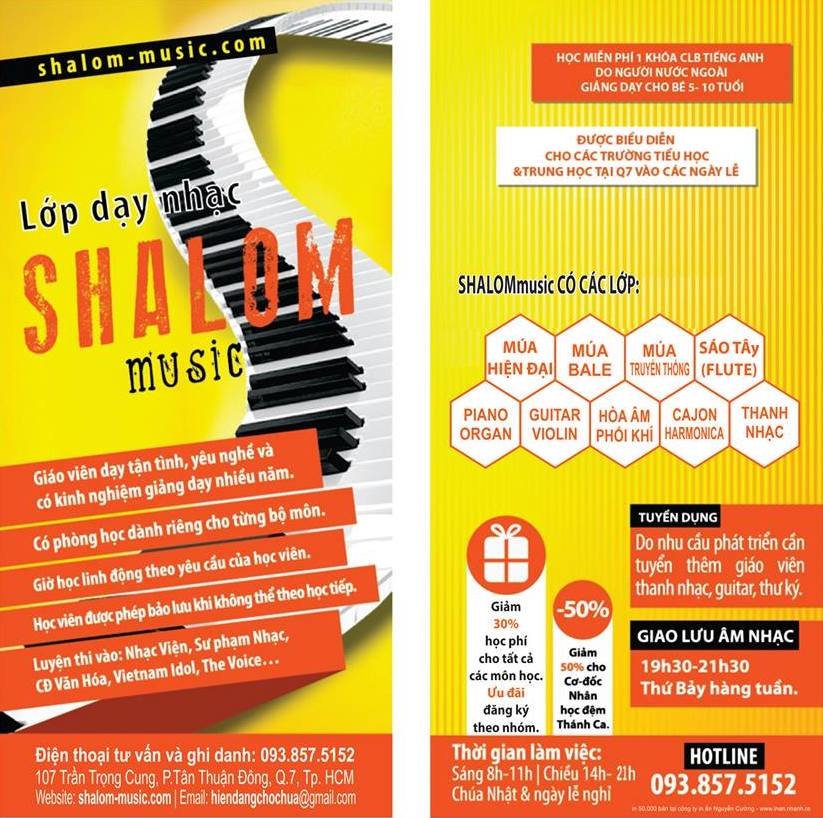 trung t&acirc;m &acirc;m nhạc shalom
