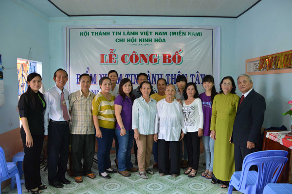 LỄ C&Ocirc;NG BỐ ĐIỂM NH&Oacute;M TIN L&Agrave;NH TH&Ocirc;N T&Acirc;Y, X&Atilde; NINH V&Acirc;N, TỈNH KH&Aacute;NH H&Ograve;A