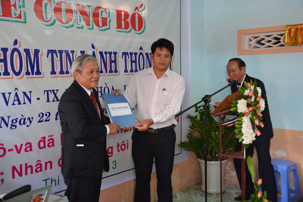 LỄ C&Ocirc;NG BỐ ĐIỂM NH&Oacute;M TIN L&Agrave;NH TH&Ocirc;N T&Acirc;Y, X&Atilde; NINH V&Acirc;N, TỈNH KH&Aacute;NH H&Ograve;A