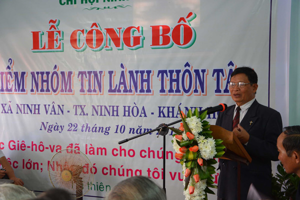 LỄ C&Ocirc;NG BỐ ĐIỂM NH&Oacute;M TIN L&Agrave;NH TH&Ocirc;N T&Acirc;Y, X&Atilde; NINH V&Acirc;N, TỈNH KH&Aacute;NH H&Ograve;A