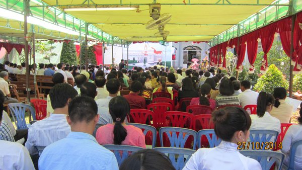 LỄ KHỞI C&Ocirc;NG X&Acirc;Y DỰNG NH&Agrave; THỜ TIN L&Agrave;NH TR&Agrave; &Ocirc;N, VĨNH LONG
