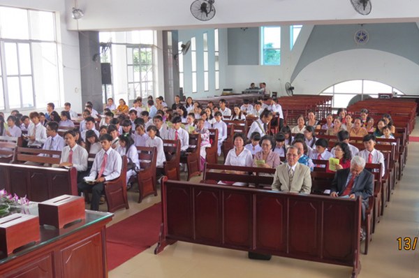 LỄ KHAI GIẢNG TH&Aacute;NH KINH CĂN BẢN TỈNH TIỀN GIANG