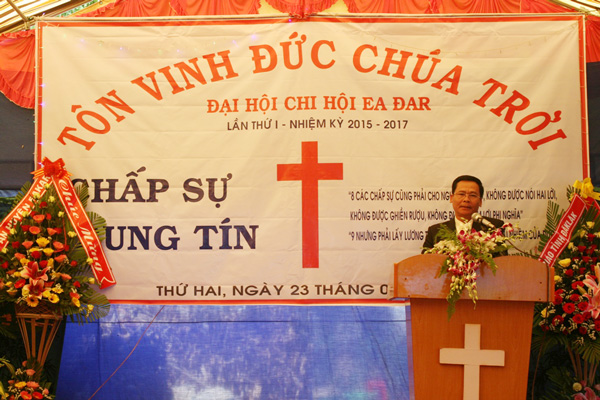 TỈNH ĐĂK LĂK: LỄ CÔNG BỐ QUYẾT ĐỊNH THÀNH LẬP CHI HỘI TIN LÀNH ÊA ĐAR