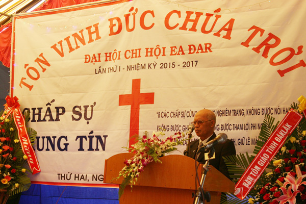 TỈNH ĐĂK LĂK: LỄ CÔNG BỐ QUYẾT ĐỊNH THÀNH LẬP CHI HỘI TIN LÀNH ÊA ĐAR